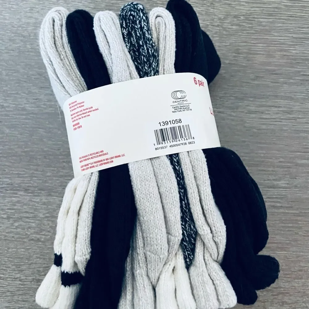 Lucky Brand 6-pk Super Soft Boot Socks